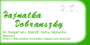 hajnalka dobranszky business card